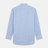 View 3 of product A Turnbull & Asser Blue and Pink Prince of Wales Check Mayfair Shirt with long sleeves, classic collar, buttoned front and cuffs, is neatly laid flat on a white background.