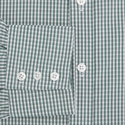 Green Fine Check Mayfair Shirt Image 3