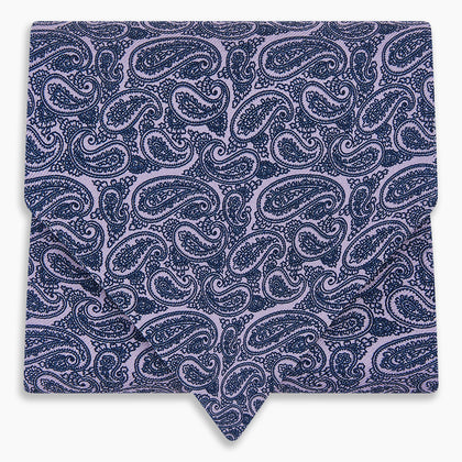Lilac Paisley Silk Cravat Image 4