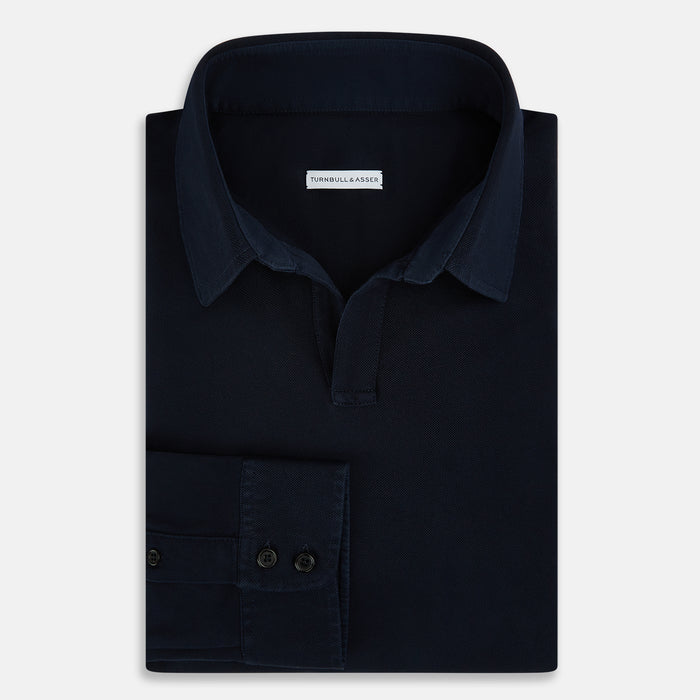 Navy Rugby Polo Shirt Image 4