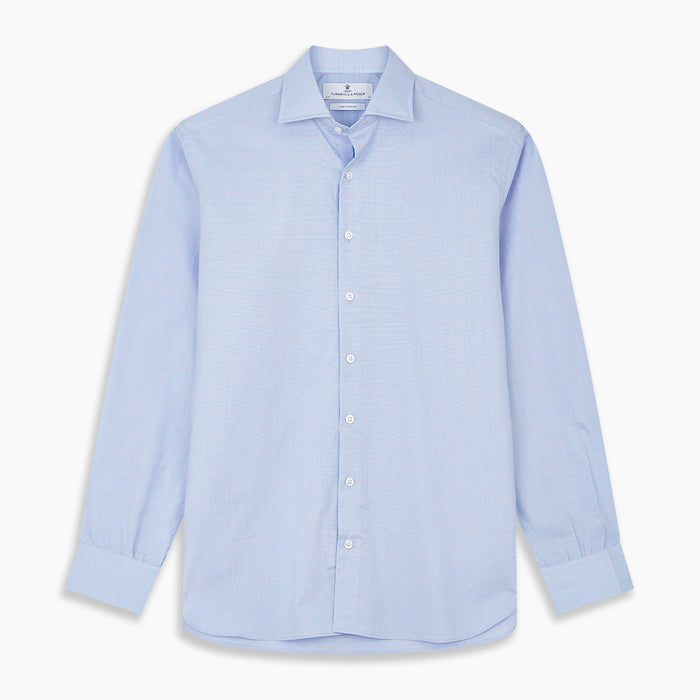 Blue and Pink Prince of Wales Check Belgravia Shirt Image 5