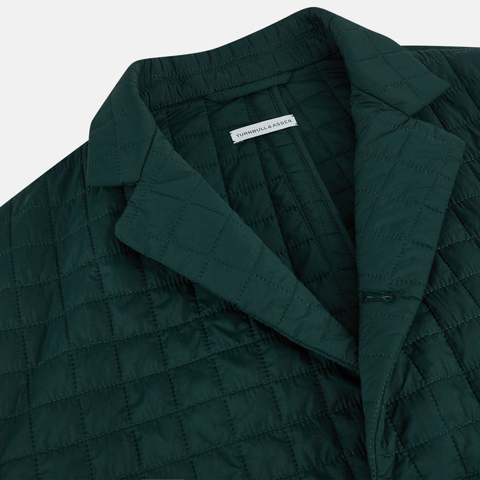 Fulham Forest Green Single-Breasted Quilted Blazer Image 1