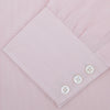 View 2 of product The Turnbull & Asser Pink Hairline Stripe Shirt features a T&A collar and 3-button cuffs, shown neatly folded against a white background—perfect as a smart office shirt.