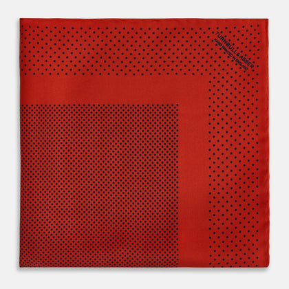 Red Dot Silk Pocket Square Image 2