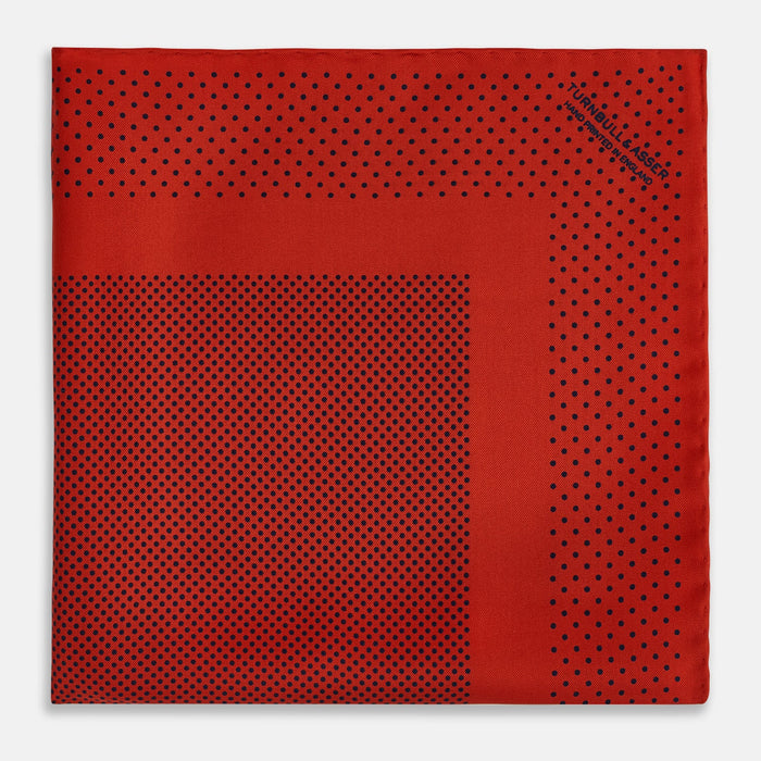 Red Dot Silk Pocket Square Image 2