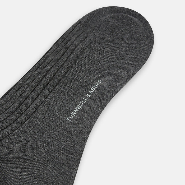 Grey Organic Cotton Mid-Length Socks Image 2