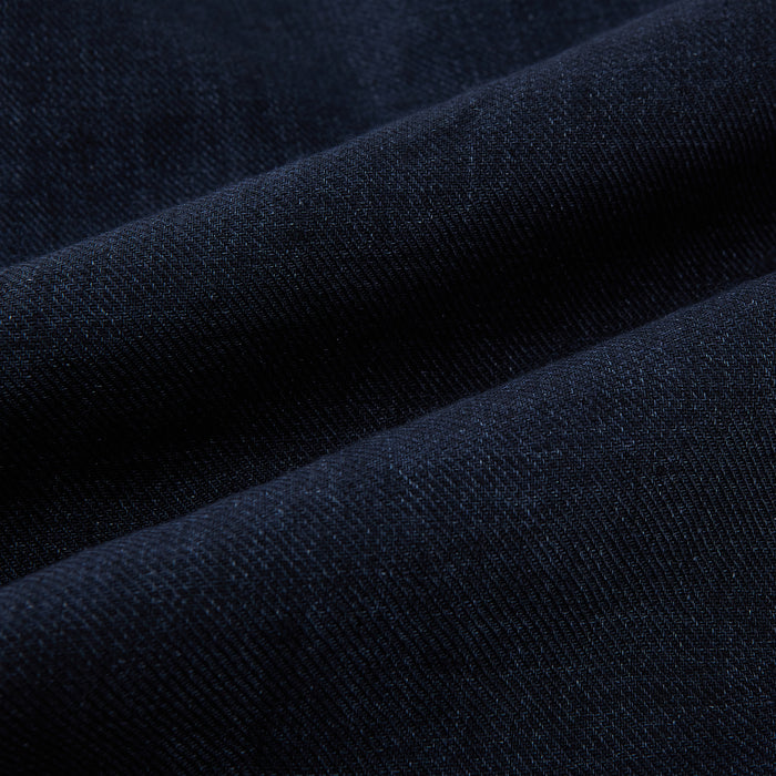 Navy Linen Windsor Shirt Image 7