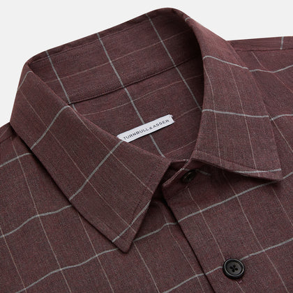 Burgundy Check Hampstead Overshirt Image 1