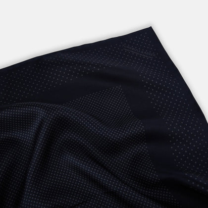 Navy and Charcoal Dot Silk Pocket Square Image 1