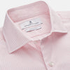 View 2 of product The Turnbull & Asser Pink Windowpane Check Shirt features long sleeves, a button-down front, pointed collar, and buttoned cuffs—an elegant addition to any formal shirt collection.