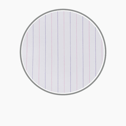 Pink and Navy Hairline Stripe Sea Island Quality Cotton Fabric Image 2