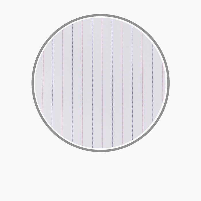 Pink and Navy Hairline Stripe Sea Island Quality Cotton Fabric Image 2