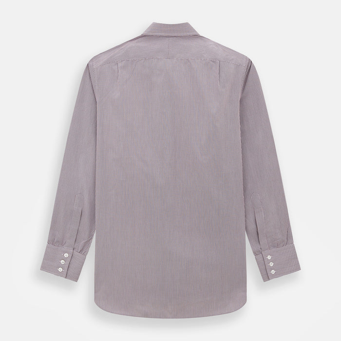 Burgundy Micro Shadow Check Mayfair Shirt Image 2
