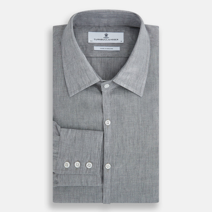 Grey Linen Westminster Shirt Image 4
