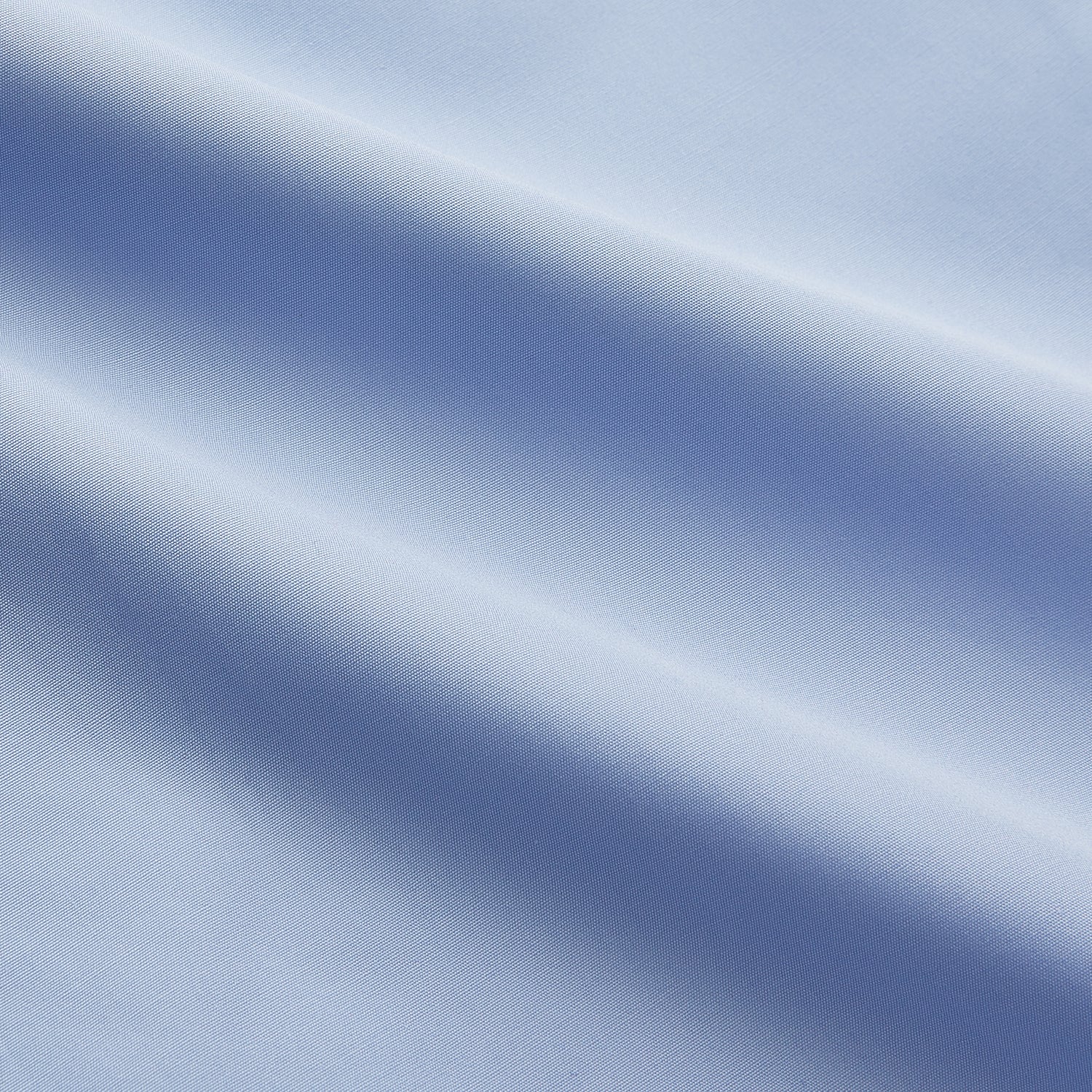 View 5 of product Turnbull & Asser's Tailored Fit Blue Cotton Shirt features a Kent collar, 3-button cuffs, and a clean design—ideal with a navy suit. Displayed on a plain white background.