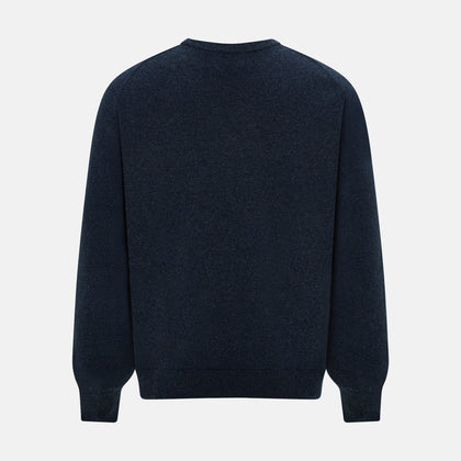 Midnight Blue Cashmere Round Neck Jumper Image 2