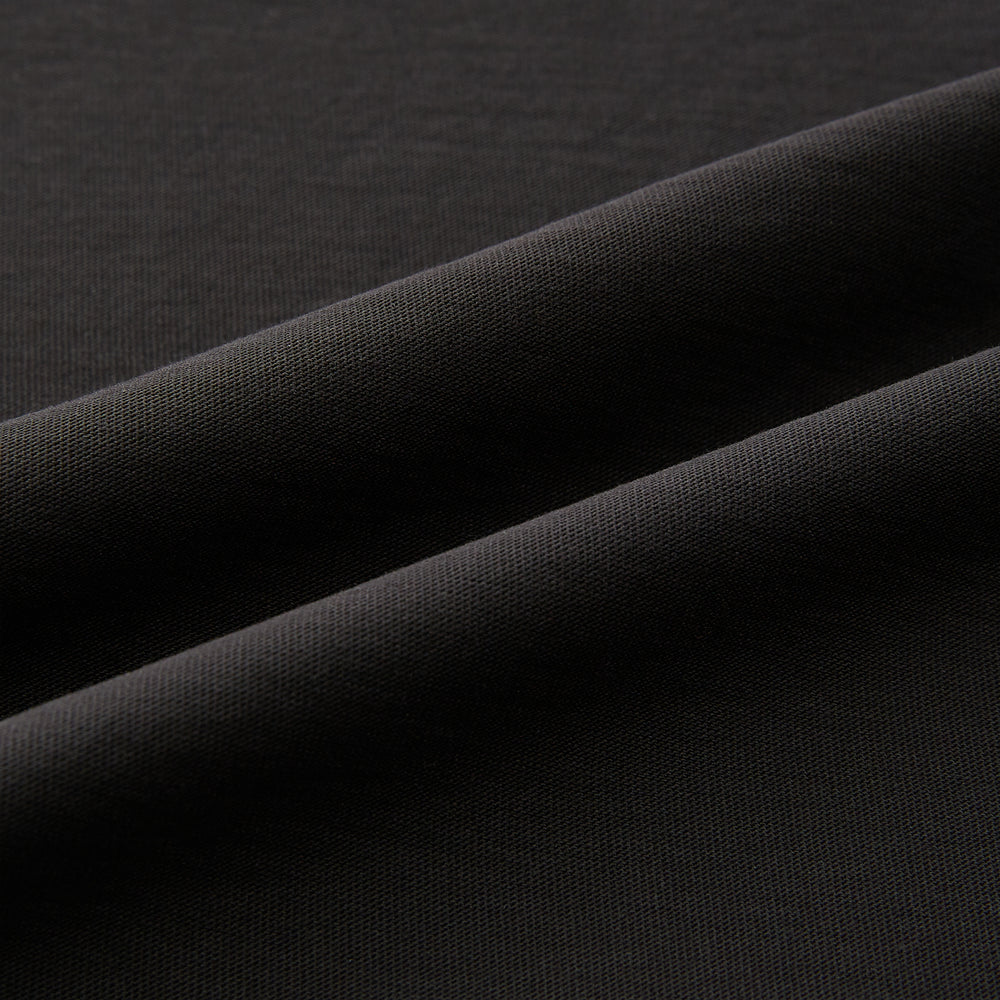 The Turnbull & Asser Dark Chocolate Short-Sleeve T-shirt, shown flat on a white background, features a crew neckline and relaxed fit—offering versatile style and premium comfort for any wardrobe.