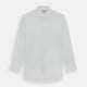 The Turnbull & Asser Tailored Fit Plain White Cotton Shirt features a classic kent collar and 3-button cuffs, displayed against a white background.