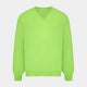 The Turnbull & Asser Bright Green Cashmere V-Neck Jumper, a long-sleeved knitwear piece, is showcased against a plain light gray background.