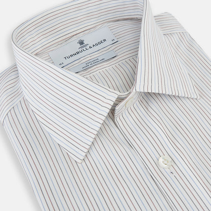 Red and Blue Double Pinstripe Mayfair Shirt Image 1