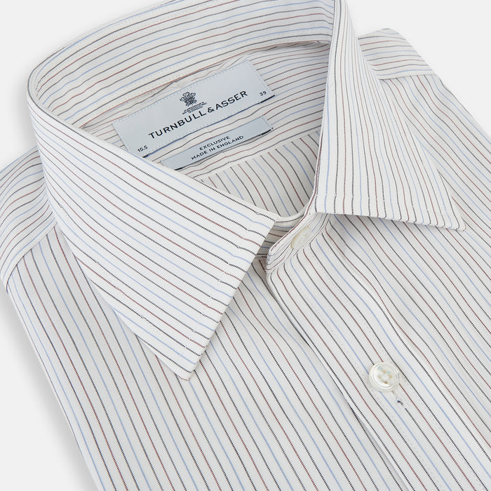 Red and Blue Double Pinstripe Mayfair Shirt Image 1