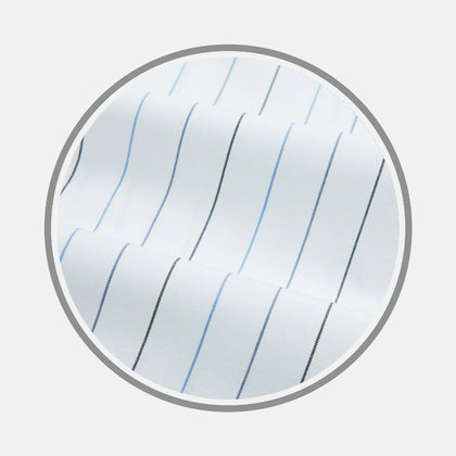 Blue Wide Pinstripe Fabric