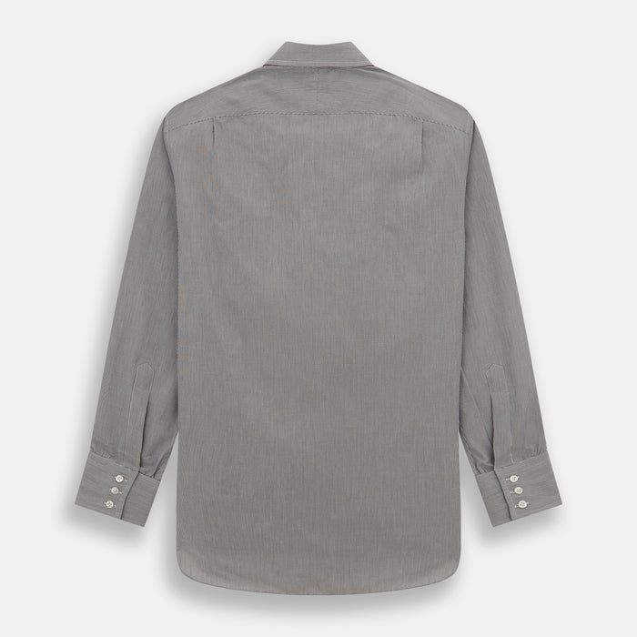 Navy Fine Stripe Mayfair Shirt Image 2