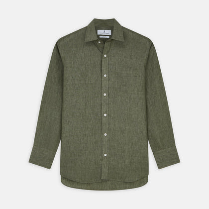 Sage Green Plain Linen Fabric Image 1