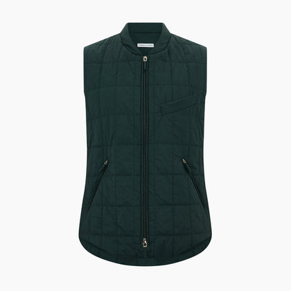 Forest Green Quilted Gilet Image 4
