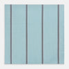 View 1 of product The Turnbull & Asser Light Sage Track Stripe Hand-Rolled Handkerchief features vertical thin white and thicker dark gray stripes, neatly folded with a simple modern design, made in England.