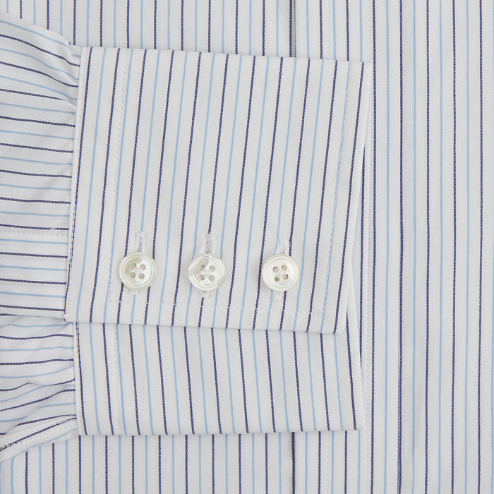 Blue Double Pinstripe Mayfair Shirt Image 2