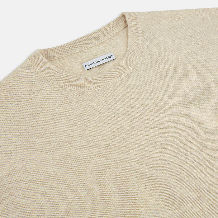 Cream Cashmere Round Neck Jumper Image 1