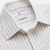 View 2 of product A Green Multi Stripe Cotton Regular Fit Mayfair Shirt by Turnbull & Asser, shown laid flat on a white background.