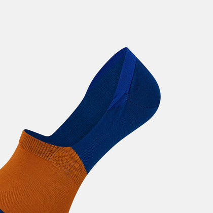 Royal Blue & Orange No-Show Socks Image 3