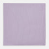 View 1 of product The Turnbull & Asser Lilac Pinstripe Hand-Rolled Handkerchief is a neatly folded, square, lavender piece with a subtle ribbed texture and hand-rolled edges, displayed flat on a white background.