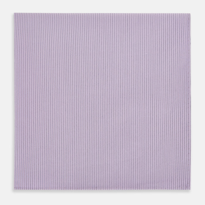 Lilac Pinstripe Hand-Rolled Handkerchief