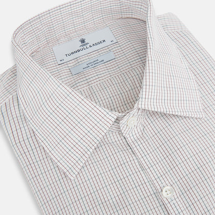 BURGUNDY AND GREEN DOUBLE GRID CHECK WESTMINSTER SHIRT Image 1