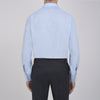 View 3 of product A Grey Cashmere Blend Shirt by Turnbull & Asser with a T&A collar and 3-button cuffs is neatly folded, showing its label, on a plain white background.