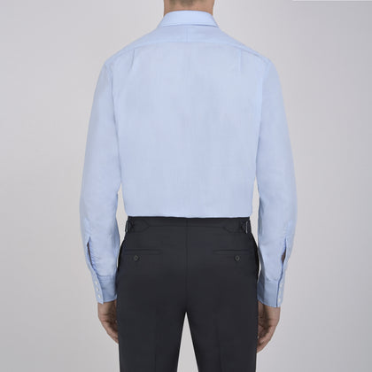 Grey Cashmere Blend Shirt with T&A Collar and 3-Button Cuffs Image 2