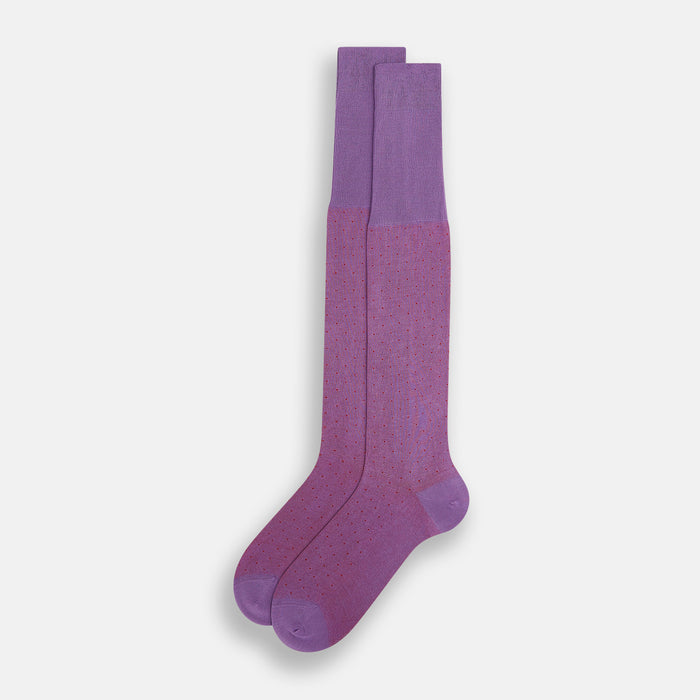 Pink/Red Polka Dot Long Socks Image 1