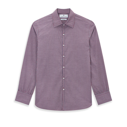 Wine Ticking Stripe Westminster Shirt Image 8