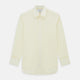 The Cream Cotton Shirt with T&A Collar and Double Cuffs by Turnbull & Asser is shown laid flat on a white background.