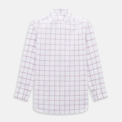 Antique Pink Grid Check Mayfair Shirt Image 2