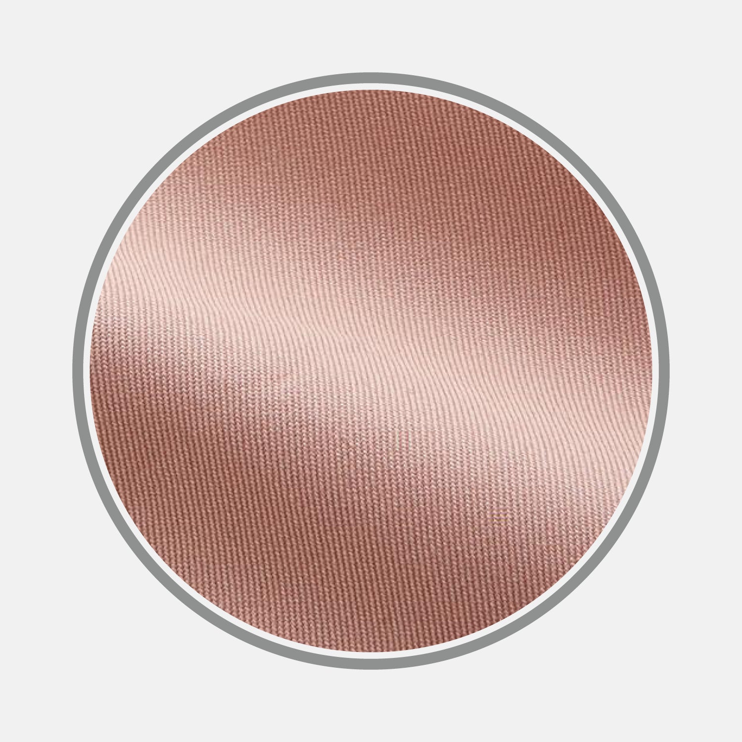 View 1 of product Close-up of Turnbull & Asser’s Plain Pink Piece Dyed Cotton Fabric inside a circular frame, highlighting its fine texture, smooth finish, and soft light reflection.