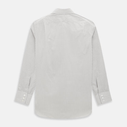 Grey Micro Shadow Check Mayfair Shirt Image 2