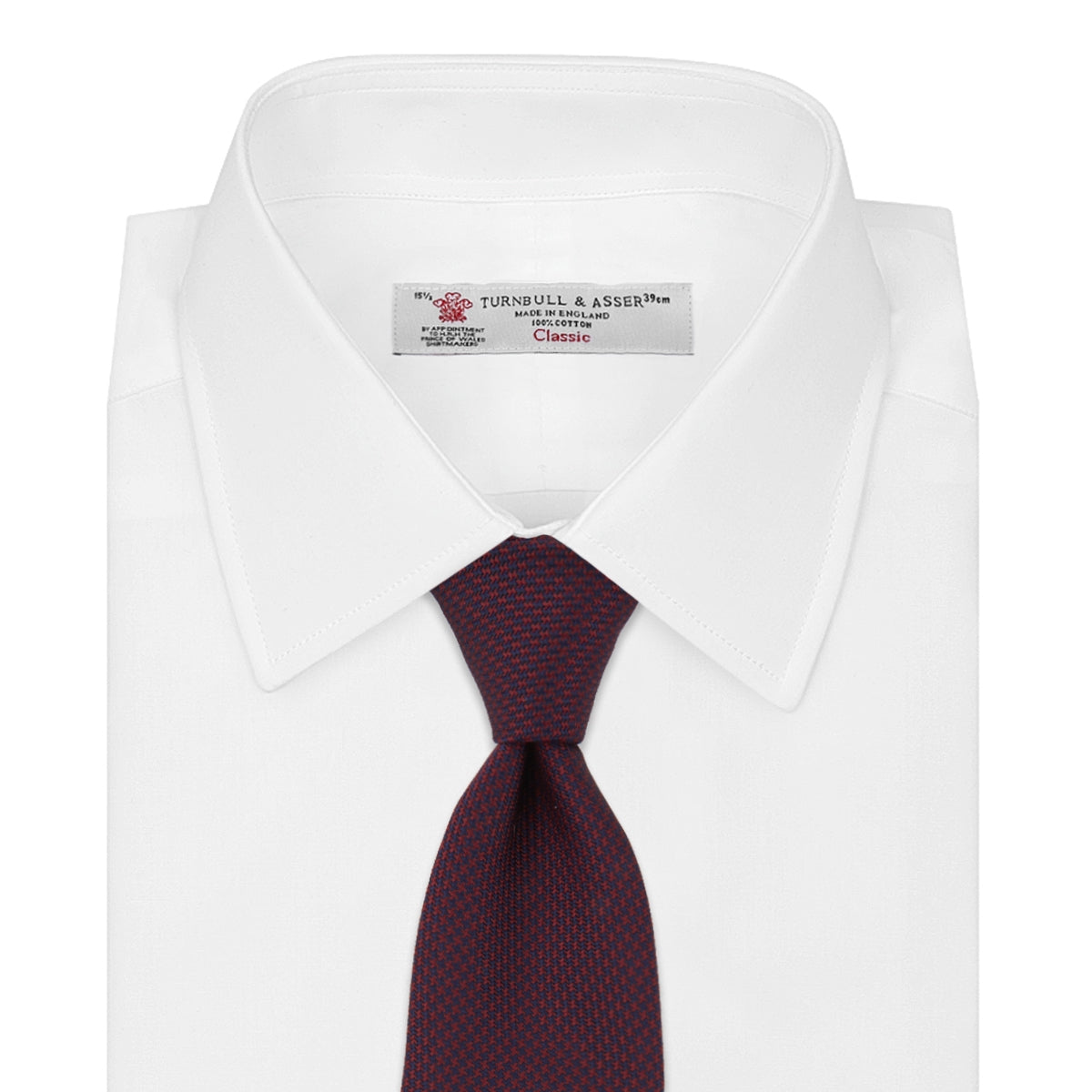 View 2 of product Burgundy Houndstooth-Silk Tie