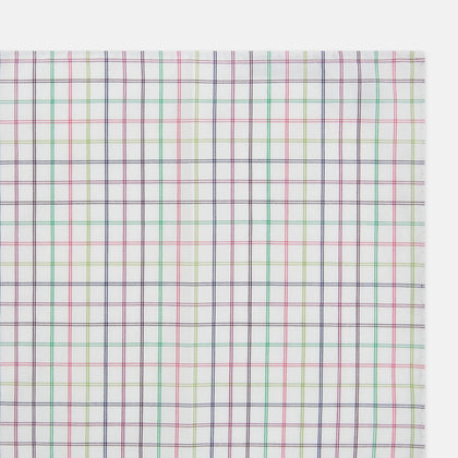 Green Multi Double Grid Check Hand-Rolled Handkerchief Image 1