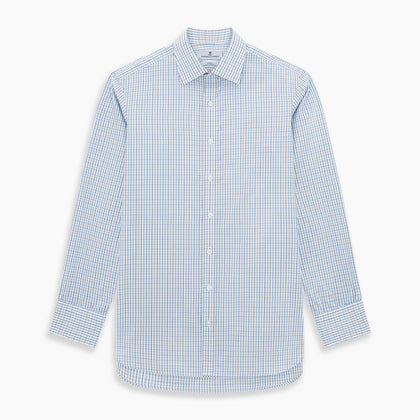 Navy and Blue Multi Check Mayfair Shirt Image 6