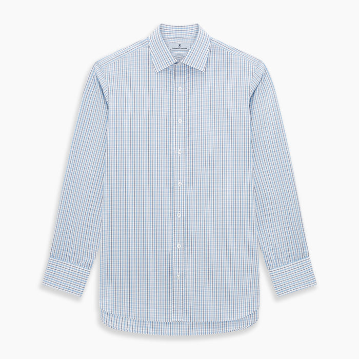 Navy and Blue Multi Check Mayfair Shirt Image 6