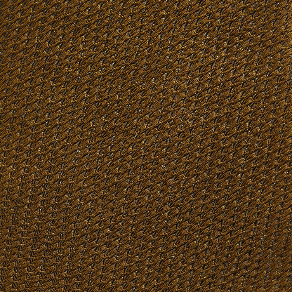 The Turnbull & Asser Plain Lace Jacquard Earth Tie, an essential brown wardrobe accessory, is shown rolled up against a plain white background.